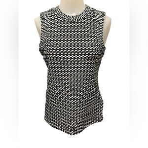 Maeve Anthropologie Black & White Geometric Print Tank Top size S
